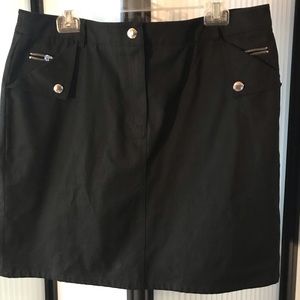 Michael Kors never worn! Black stretch skirt. NWOT zippers galore.
